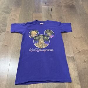 Vintage Mickey Inc. Purple Walt Disney World T‑Shirt Adults Medium